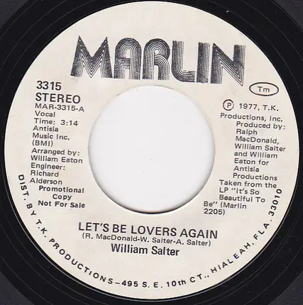 William Salter - Let's Be Lovers Again