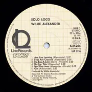 LP - Willie Alexander - Solo Loco