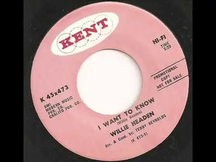 Willie Headen - I Want To Know