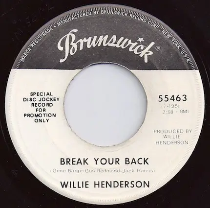 Willie Henderson - Break Your Back