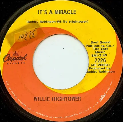 Willie Hightower - It's A Miracle / Nobody But You