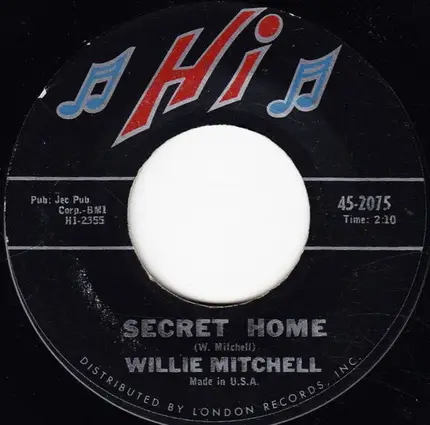 Willie Mitchell - 20-75 / Secret Home