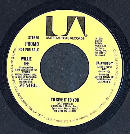 Willie Tee - I'd Give It To You