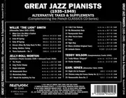 CD - Willie 'The Lion' Smith , Jelly Roll Morton , Teddy Wilson , Earl Hines - Great Jazz Pianists 1935-1949 - Alternative Takes & Supplements