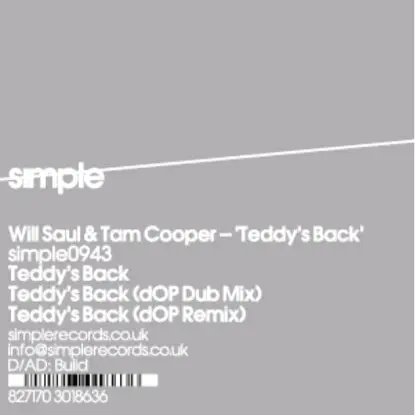Will Saul & Tam Cooper - Teddy´s Back, Dop Remixes