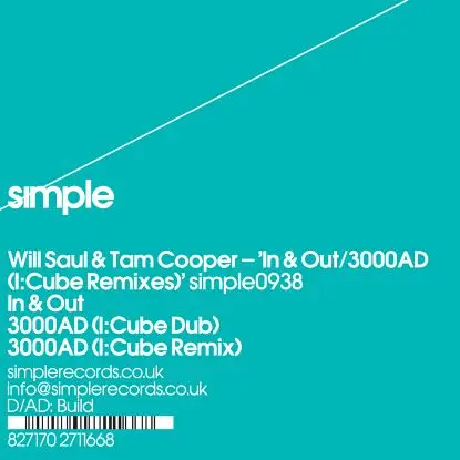Will Saul & Tam Cooper - In & Out, I:cube Rmxs!