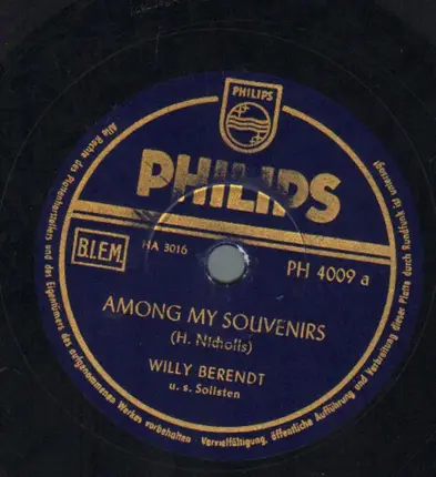 Willy Berendt - Among My Souvenirs / Steel Guitar Rag