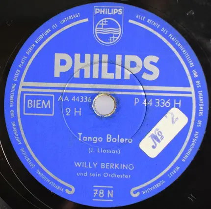 Willy Berking Und Sein Orchester - Blue Tango