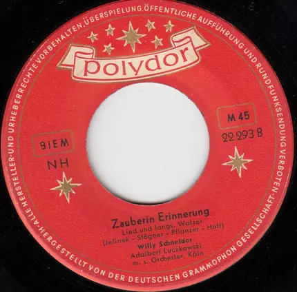 Willy Schneider - Das Jagdhaus In Der Heide / Zauberin Erinnerung