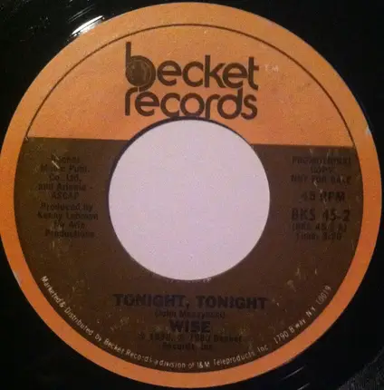 Wize - Tonight, Tonight / Keep On Trying
