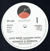 12inch Vinyl Single - Womack & Womack - Love Wars (Extended Remix) - Die Cut Company Sleeve