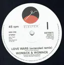 12inch Vinyl Single - Womack & Womack - Love Wars (Extended Remix) - Die Cut Company Sleeve