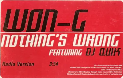 Won-G - Nothing's Wrong