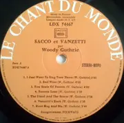 LP - Woody Guthrie - Ballades De Sacco & Vanzetti