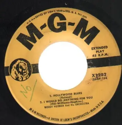 Woody Herman And His Orchestra - Love Is Here To Stay / In A Little Spanish Town / Hollywood Blues / I Would Do Anything For You