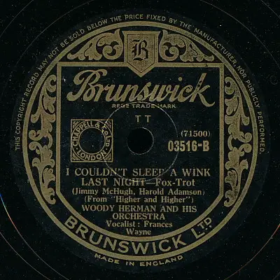 Woody Herman And His Orchestra - The Music Stopped / I Couldn't Sleep A Wink Last Night