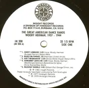 LP - Woody Herman And His Orchestra - The Great American Dance Bands: Woody Herman, 1937-1944