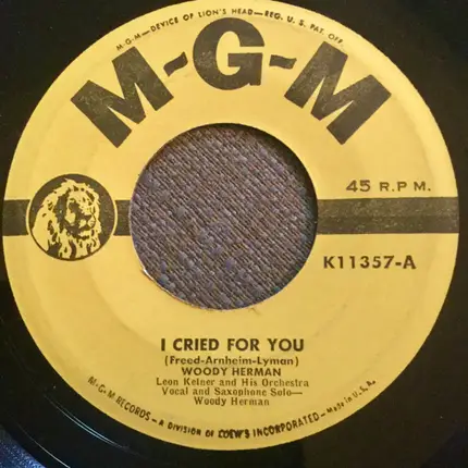 Woody Herman - I Cried For You / Livin' On Love