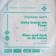 7inch Vinyl Single - Wolf Martis - Liebe Brennt Wie Feuer - Promo
