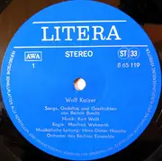 LP - Brecht / Wolf Kaiser - Songs, Gedichte Und Geschichten