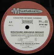 LP - Mozart - Concerto Pour Flûte Et Orchestre En Sol Majeur KV 313 / Concerto Pour Flûte Et Orchestre En Ré Majeur KV 314 / Andante Pour Flûte Et Orchestre En Ut Majeur KV 315