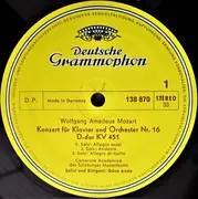 LP - Mozart - Géza Anda - Klavierkonzerte • Piano Concertos - D-Dur / In D Major / KV 451 • A Dur / In A Major / KV 488