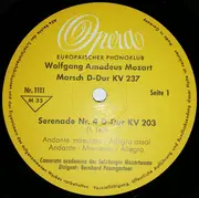 LP - Mozart - Marsch D-Dur KV 237, Serenade Nr. 4 D-Dur KV 203, Col Legno Marsch D-Dur KV 335