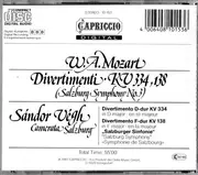 CD - Mozart - Divertimenti, KV 334,138 (Salzburg Symphony No.3)