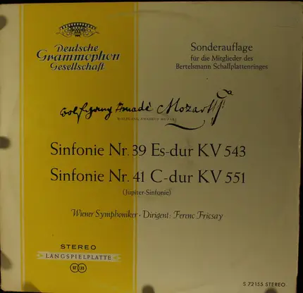 Mozart - Sinfonie Nr. 39 Es-dur KV 543 / Sinfonie Nr. 41 C-dur KV 551