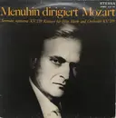 LP - Mozart (Menuhin) - Serenata notturna / Konzert für Flöte, Harfe & Orchester - black labels