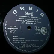 LP - Wolfgang Amadeus Mozart - Yehudi Menuhin - Violinkonzert D-Dur KV 218 / Violinkonzert A-Dur KV 219