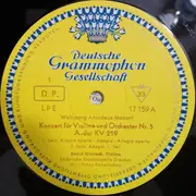 10'' - Mozart ∙ David Oistrach ∙ Staatskapelle Dresden (Konwitschny) - Violinkonzert A-dur KV 219 - Mono / Tulip