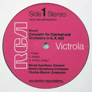 LP - Wolfgang Amadeus Mozart , Benny Goodman , Charles Munch , Boston Symphony Orchestra , Boston Sympho - Clarinet Concerto, K. 622 / Clarinet Quintet, K. 581