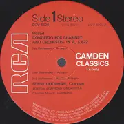 LP - Mozart (Goodman) - Clarinet Concerto In A Major / Clarinet Quintet In A Major - Camden Classics