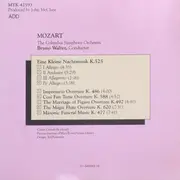 CD - Wolfgang Amadeus Mozart , Bruno Walter , Columbia Symphony Orchestra - Eine Kleine Nachtmusik / Cosi Fan Tutte, Figaro, Impressario, Magic Flute Overtures, Masonic Funeral Music
