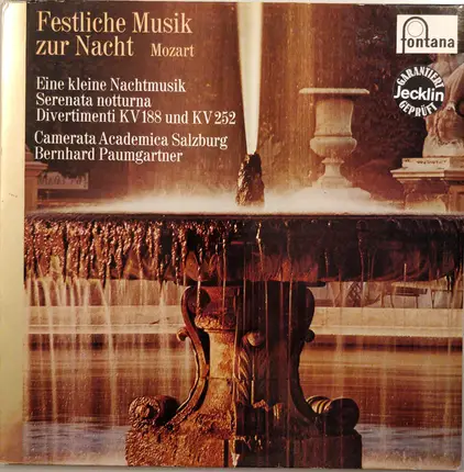 Wolfgang Amadeus Mozart , Camerata Academica Salzburg , Bernhard Paumgartner - Festliche Musik Zur Nacht