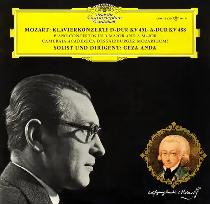 Mozart/ Camerata Academica Salzburg , Géza Anda - Klavierkonzerte D-dur KV 451 ∙ A-dur KV 488