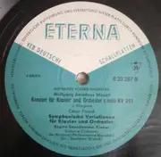 LP - Mozart / Franck - Klavierkonzert C-moll KV 491 / Symphonische Variationen Für Klavier Und Orchester - Mono