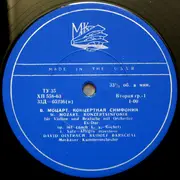 LP - Mozart - Konzertante Sinfonie Für Violine, Viola Und Orchester Es-dur KV 364