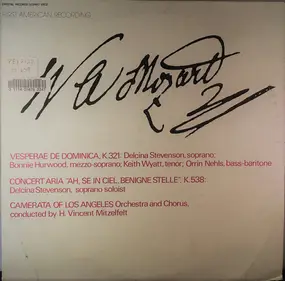 Wolfgang Amadeus Mozart - Vesperae De Domica, K 321, Concert Aria 'Ah Se In Ciel, Benigne Stelle', K. 538