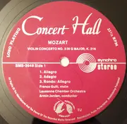 LP - Wolfgang Amadeus Mozart , Franco Gulli , Armin Jordan , Orchestre De Chambre De Lausanne - Violinkonzerte Nr.3 G-Dur - Nr.5 A-Dur