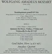 LP - Mozart / Gerd Seifert, Amadeus-Quartett, Cecil Aronowitz - Streichquintett G-Moll KV 516 Hornquintett ES-Dur KV 407