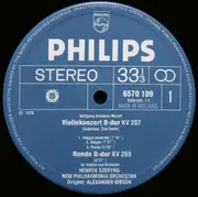 LP - Mozart - Violin Concertos No. 4 In D, K. 218 / No. 1 In B Flat, K. 209