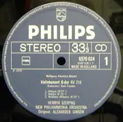 LP - Mozart (Szeryng) - Violinkonzerte Nr. 3 G-Dur; Nr. 5 A-Dur