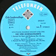 LP - Mozart/ H. Baumann , Concentus Musicus Wien , N. Harnoncourt - Die Vier Hornkonzerte