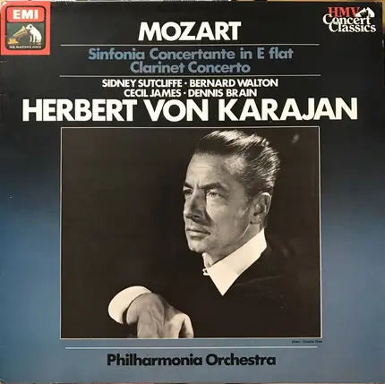 Wolfgang Amadeus Mozart , Herbert von Karajan , Philharmonia Orchestra , Sidney Sutcliffe , Bernard - Sinfonia Concertant in E flat / Clarinet Concerto