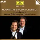 Double CD - Wolfgang Amadeus Mozart , Itzhak Perlman , James Levine , Wiener Philharmoniker - Mozart - The 5 Violin Concertos