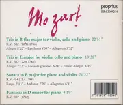 CD - Mozart - Piano Fantasia in D minor, Trio in B-flat Major, E major, Sonata in B major