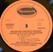 LP - Wolfgang Amadeus Mozart , Jean Fournier , Orchester Der Wiener Staatsoper , Milan Horvat - Konzerte Für Violine Und Orchester Nr.3 G-Dur KV 216 / Nr. 5 A-Dur KV219