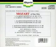 CD - Mozart - Clarinet Concerto In A, K. 622 / Clarinet Quintet In A, K. 581